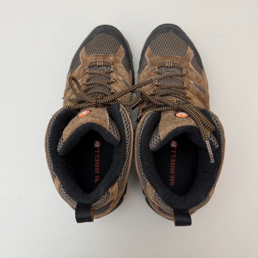 Merrell Moab 2 Mid Waterproof Hiking Boots Mens US 9 Brown Suede Vibram Size 9 - Picture 6 of 8